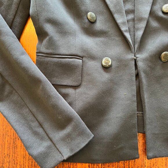 Dark Blue Fitted with Stretch Blazer - Picture 3 of 9